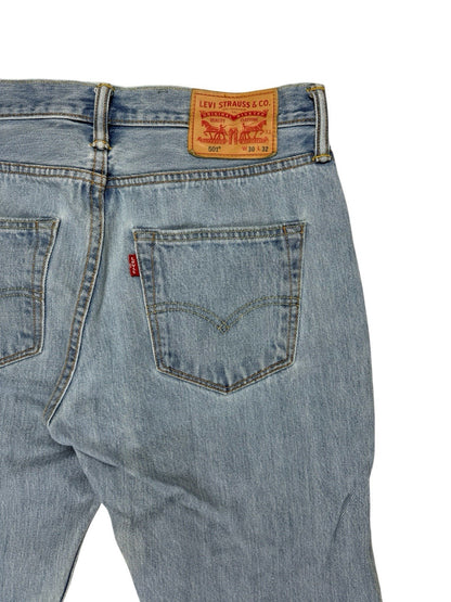 Levi's 501 Blue Denim Straight Leg Jeans 30W 29L