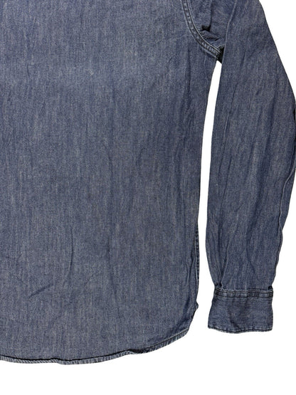 Levi's Blue Pearl Snap Western Denim Shirt Large