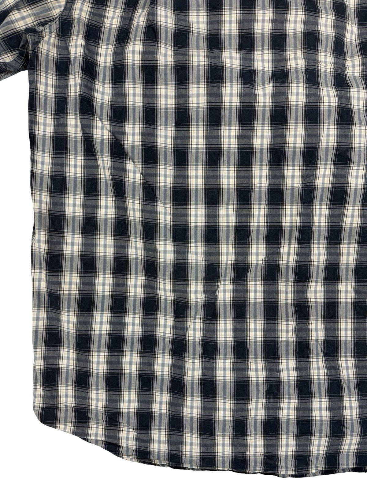 Carhartt Relaxed Fit Blue Plaid Short Sleeve Button Shirt Large