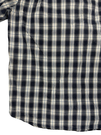 Carhartt Relaxed Fit Blue Plaid Short Sleeve Button Shirt Large