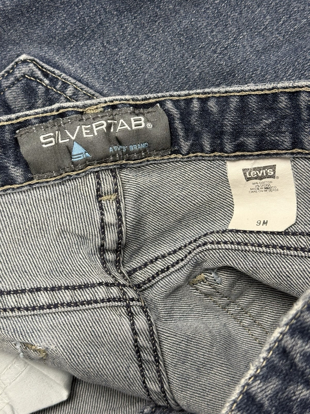 Levi's Vintage Silver Tab Blue Denim Flared Jeans 30W 31L