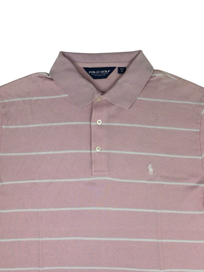 Polo Ralph Lauren Retro Pink Striped Golf Polo Medium