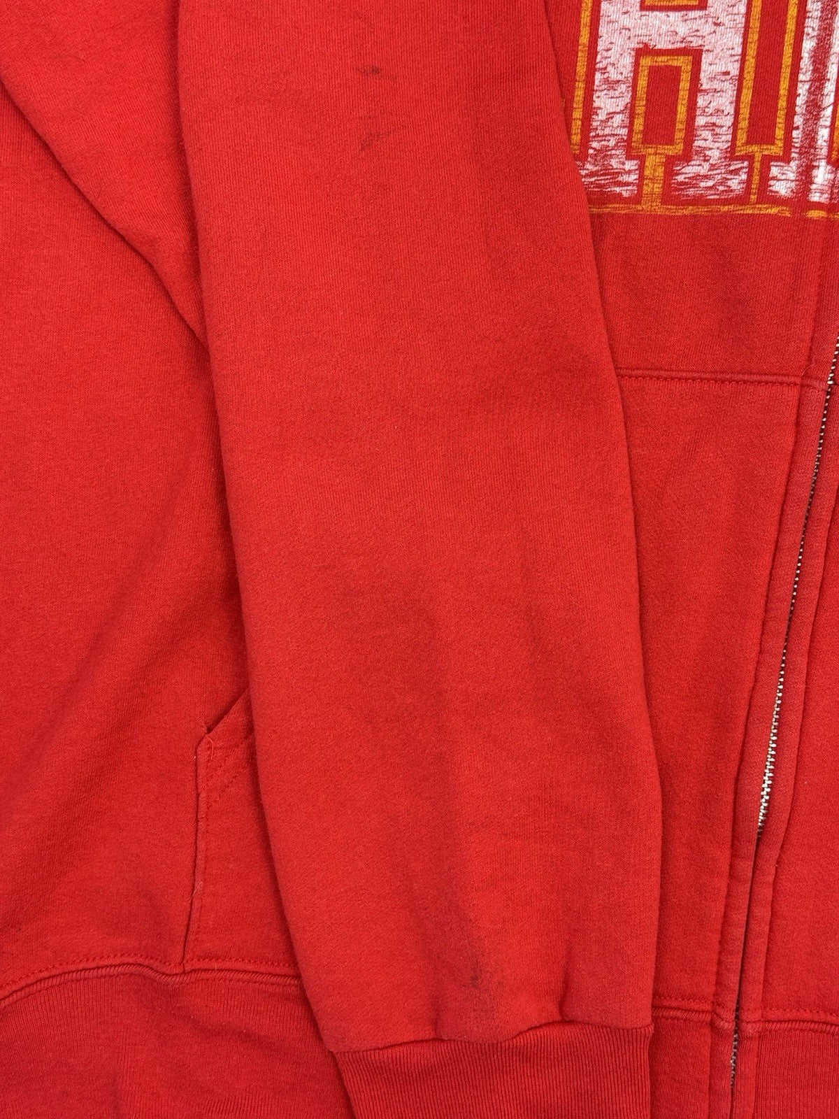 Retro NFL Kansas City Chiefs Red NFL Zip Hoodie Jacket XL