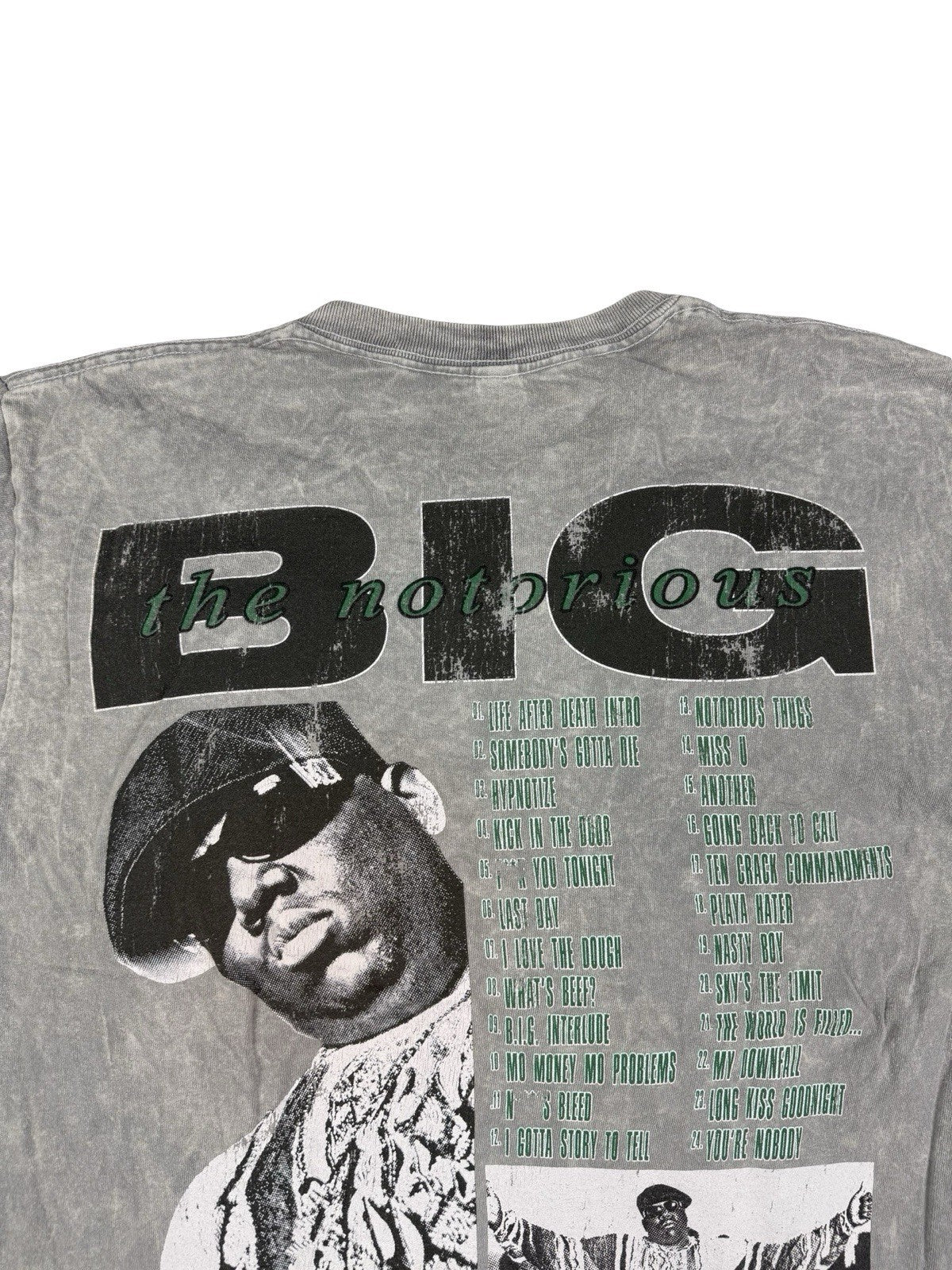 Notorious BIG Biggie Smalls Grey Life After Death Top Medium