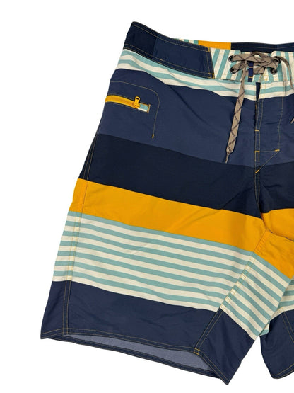 Patagonia Wavefarer Multi Colour Striped Swim Board Shorts Large 35W