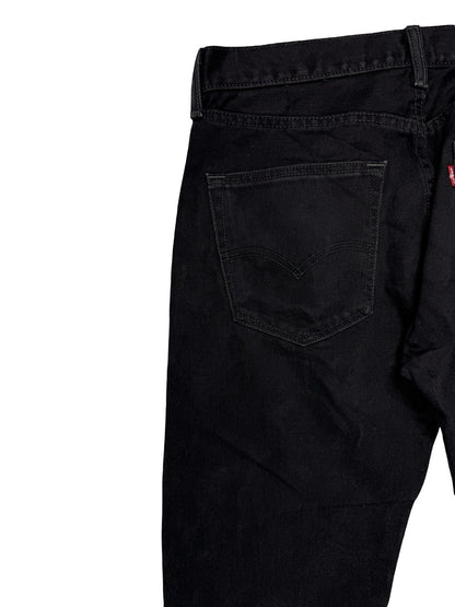 Levi's 501 Black Straight Leg Denim Jeans 32W 34L