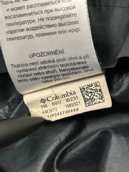Columbia Grey Polyester Hooded Zip Rain Jacket XL