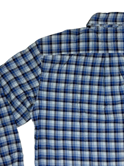 Tommy Hilfiger Blue Plaid Collared Shirt Medium