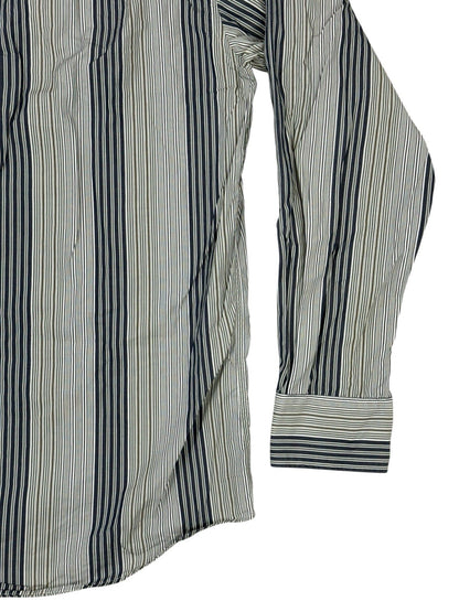 Lacoste Retro Blue Striped Shirt Large