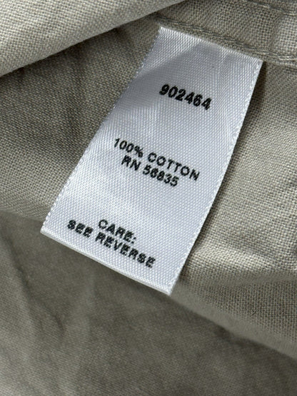 Cabela's Vintage Beige Safari Series Short Sleeve Cargo Shirt Large