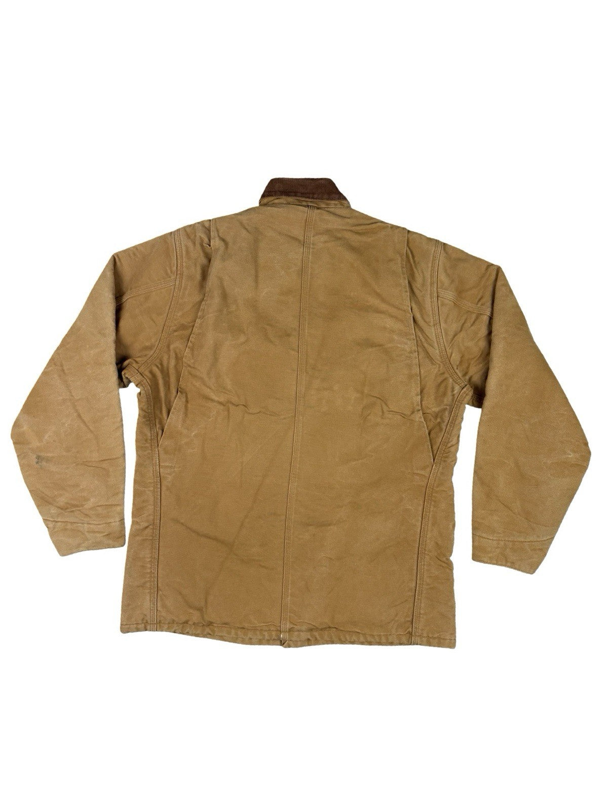 Carhartt C01 6BLC Vintage 90s Brown Chore Coat Jacket Blanket Lined USA XL