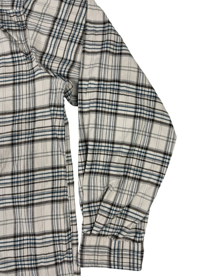 Carhartt Rugged Flex Relaxed Fit White Plaid Flannel Button Shirt 2XL Tall