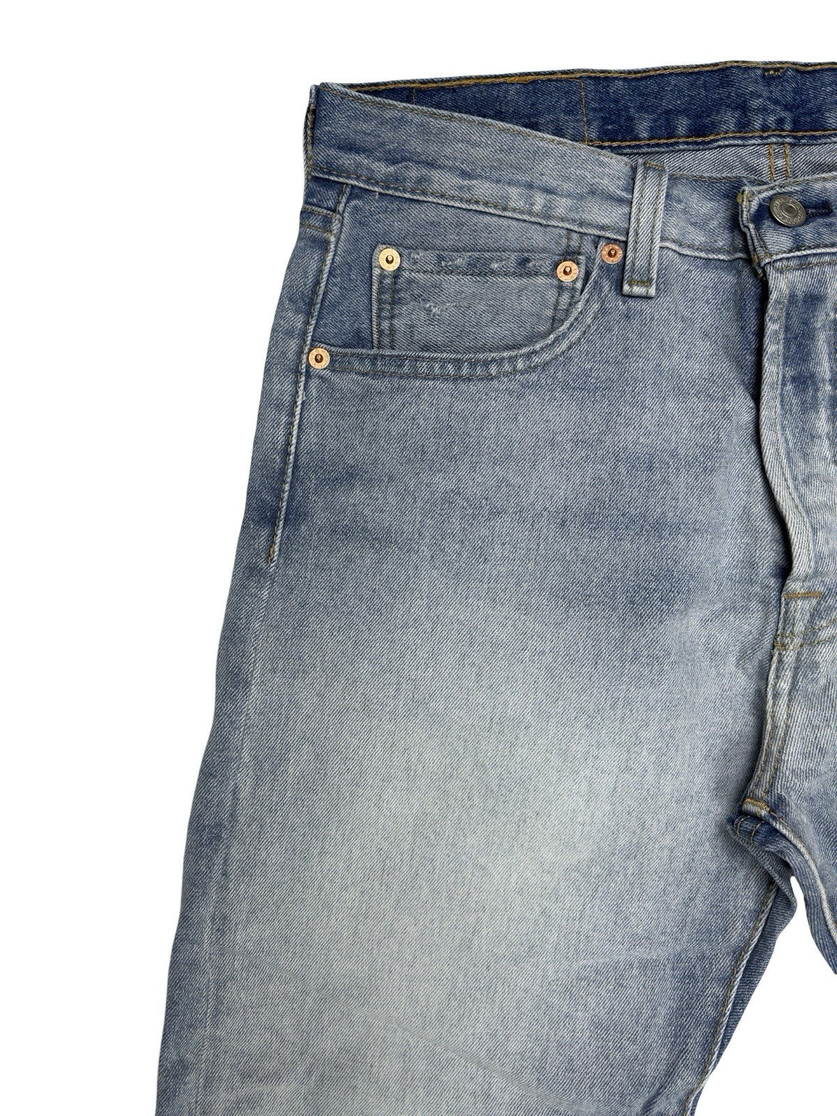 Levi's 501 Faded Blue Straight Leg Denim Jeans 31W 27L