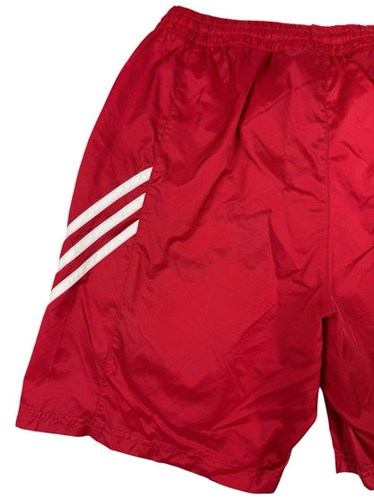 Adidas Red Y2K 00's Lined Nylon Sport Swim Shorts Small