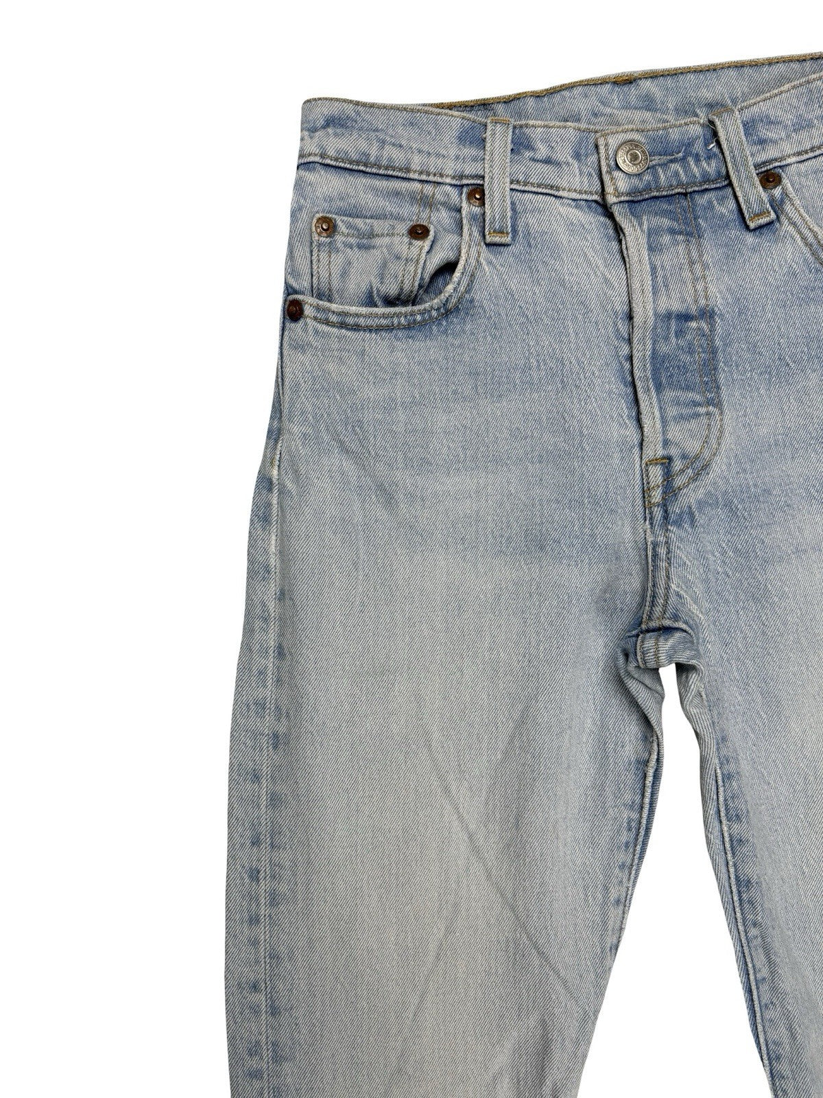 Levi's 501 Light Blue Straight Leg Denim Jeans 23W 32L