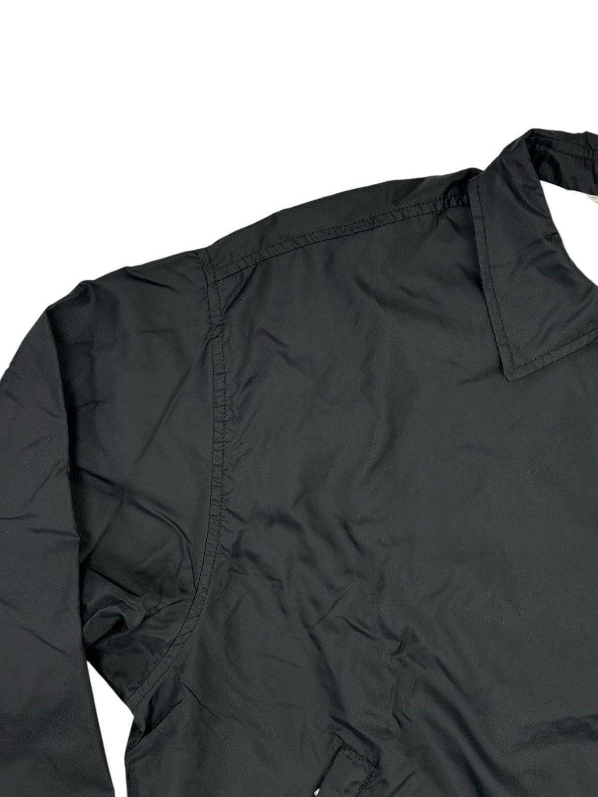 Nike Vintage Black Nylon Coaches Windbreaker Jacket Size 12-14 (Large)