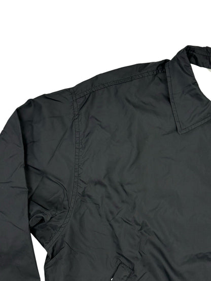 Nike Vintage Black Nylon Coaches Windbreaker Jacket Size 12-14 (Large)