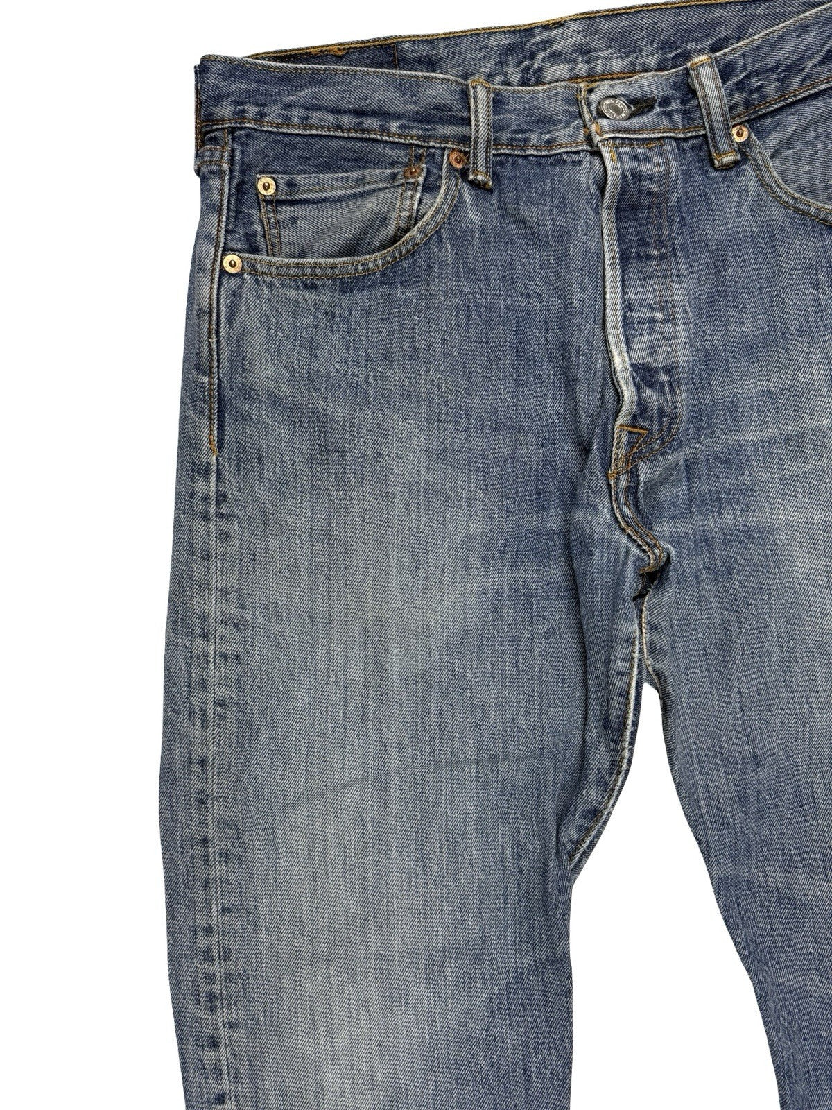 Levi's 501 Straight Leg Blue Denim Jeans 33W 30L