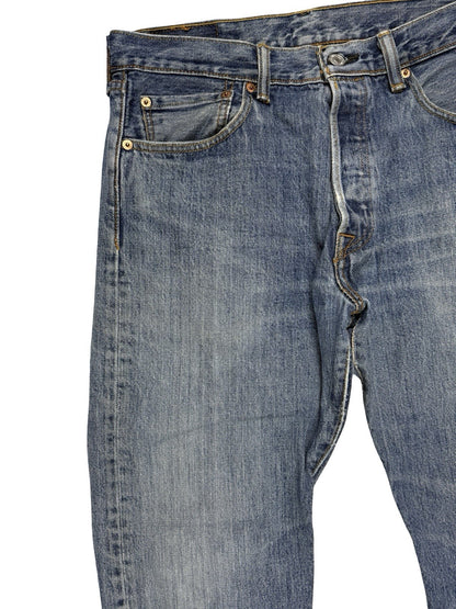 Levi's 501 Straight Leg Blue Denim Jeans 33W 30L