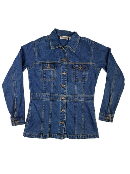 Bill Blass Retro Y2K Blue Denim Jacket Women's Small