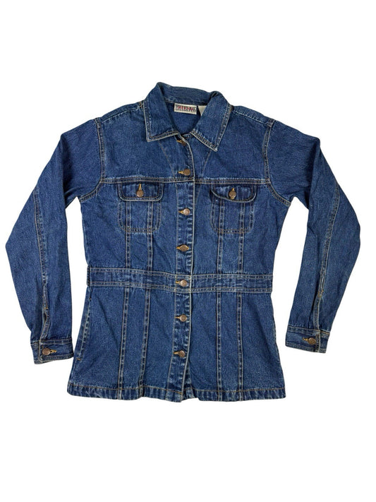 Bill Blass Retro Y2K Blue Denim Jacket Women's Small