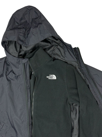 The North Face Black 3 in 1 Windbreaker Fleece Jacket Youth Large