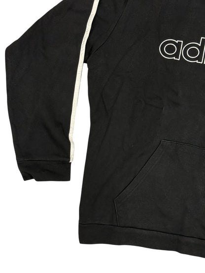 Adidas Black Printed 3 Stripe Hoodie Large