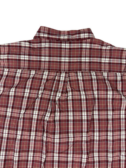 Carhartt Retro Red Plaid Short Sleeve Y2K Button Cotton Shirt 2XL