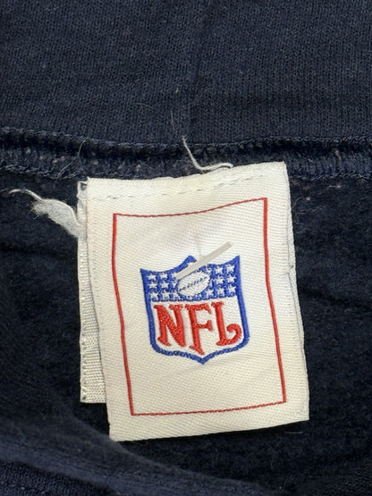 NFL New England Patriots Blue Printed American Football Hoodie Medium