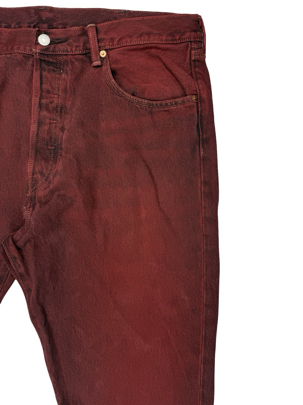 Levi's 501 CT Red Denim Jeans 38W 34L