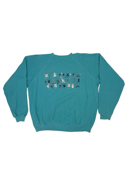 LCMH Mary Hospital Vintage Blue Printed Hanes Jumper XL