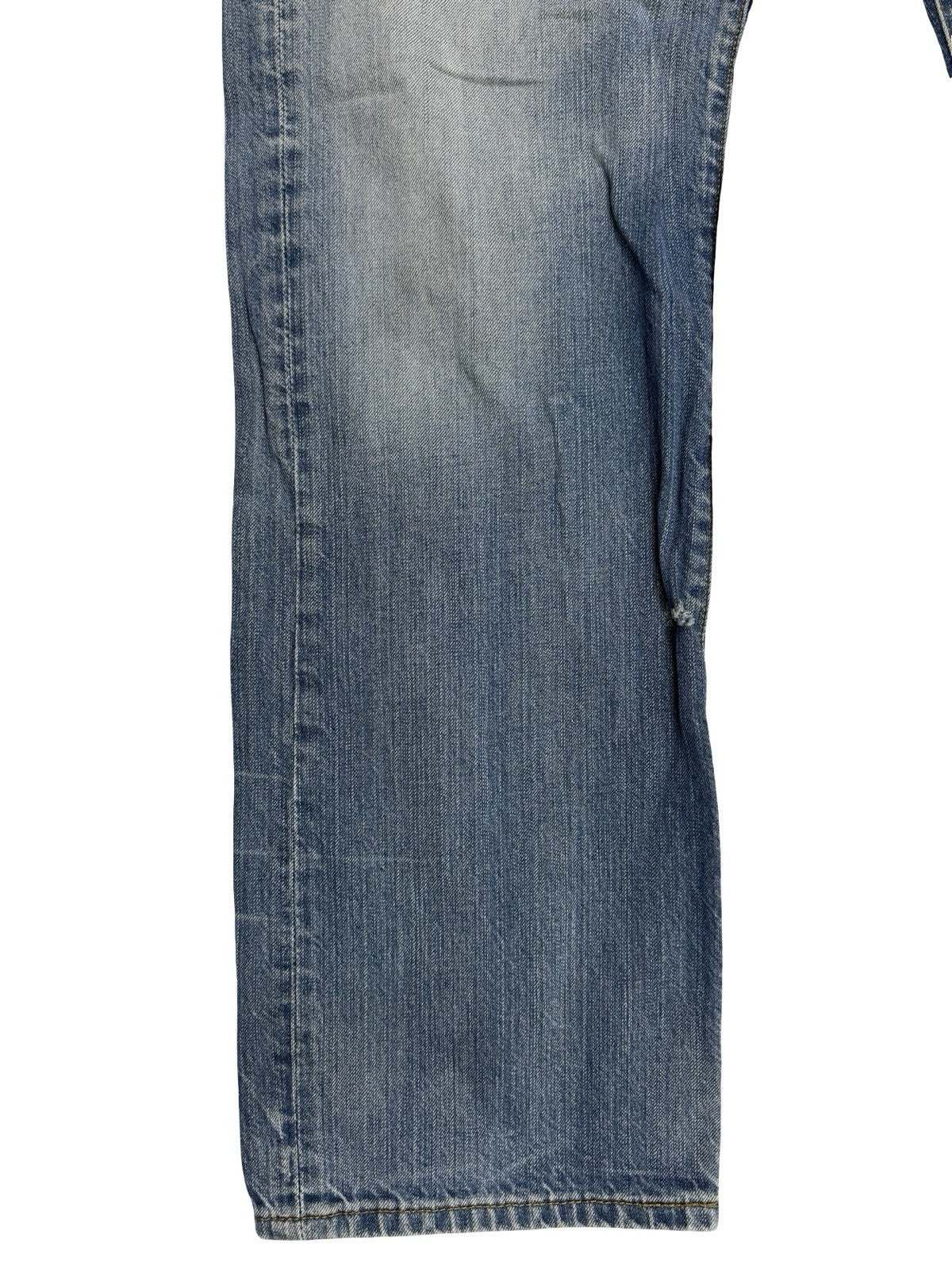 Levi's 501 Original Blue Straight Leg Button Fly Denim Jeans 36W 32L