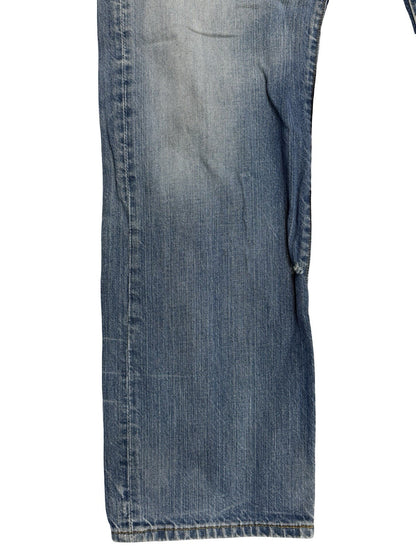 Levi's 501 Original Blue Straight Leg Button Fly Denim Jeans 36W 32L