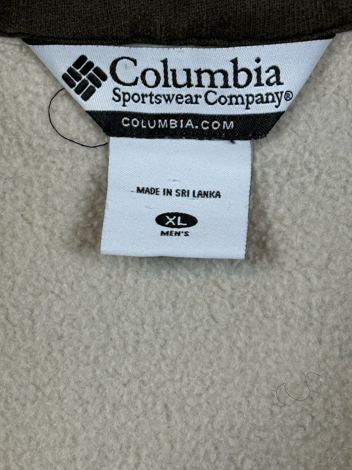 Columbia Retro Beige Fleece Lined 1/4 Zip Jumper XL