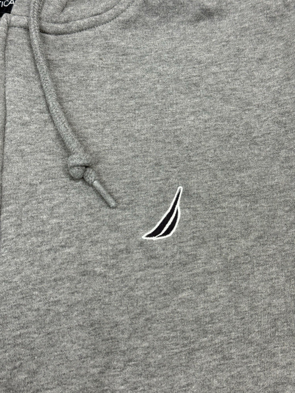 Nautica Grey Zip Through Embroidered Hoodie Jacket Large