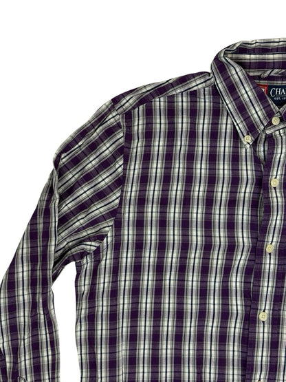 Chaps Purple Plaid Cotton Shirt Small