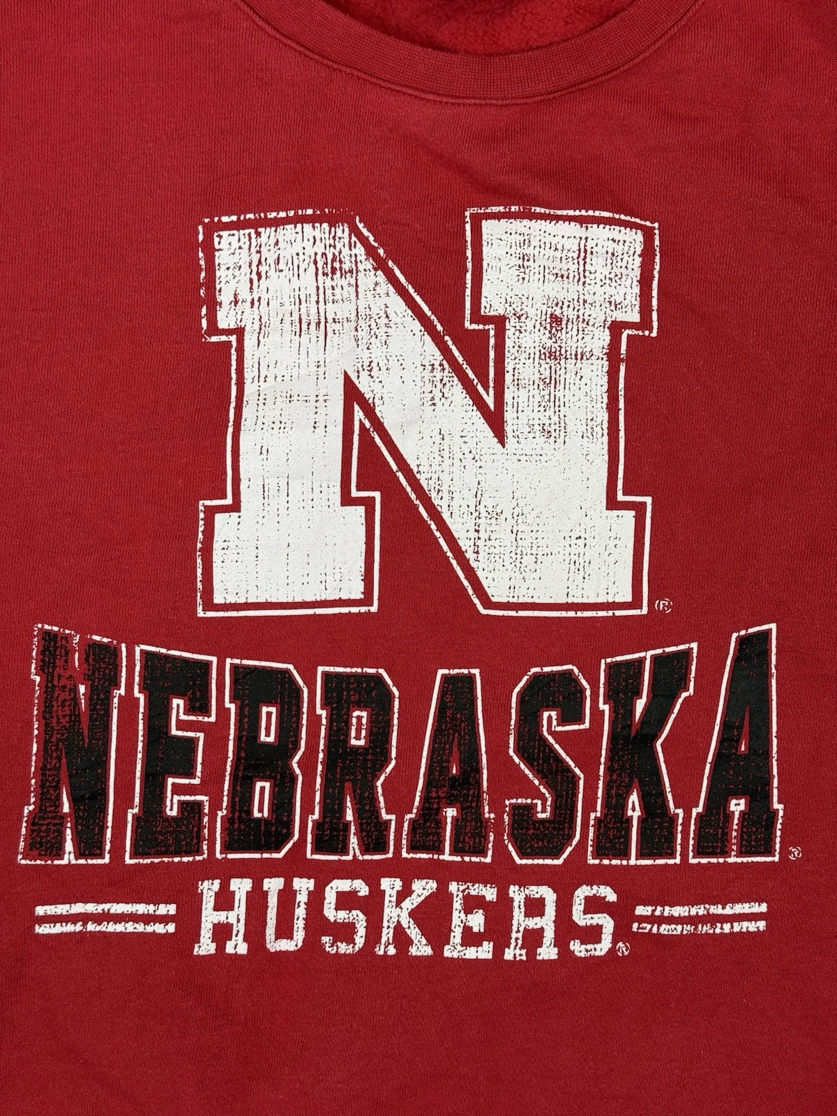 Nebraska Huskers Red Retro American College Football Jumper Medium