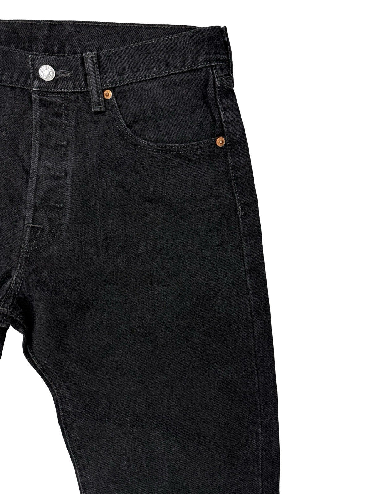 Levi's 501 Black Straight Leg Denim Jeans 32W 34L