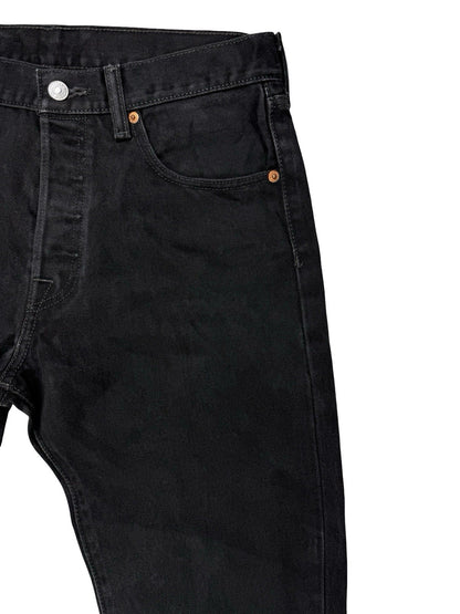 Levi's 501 Black Straight Leg Denim Jeans 32W 34L