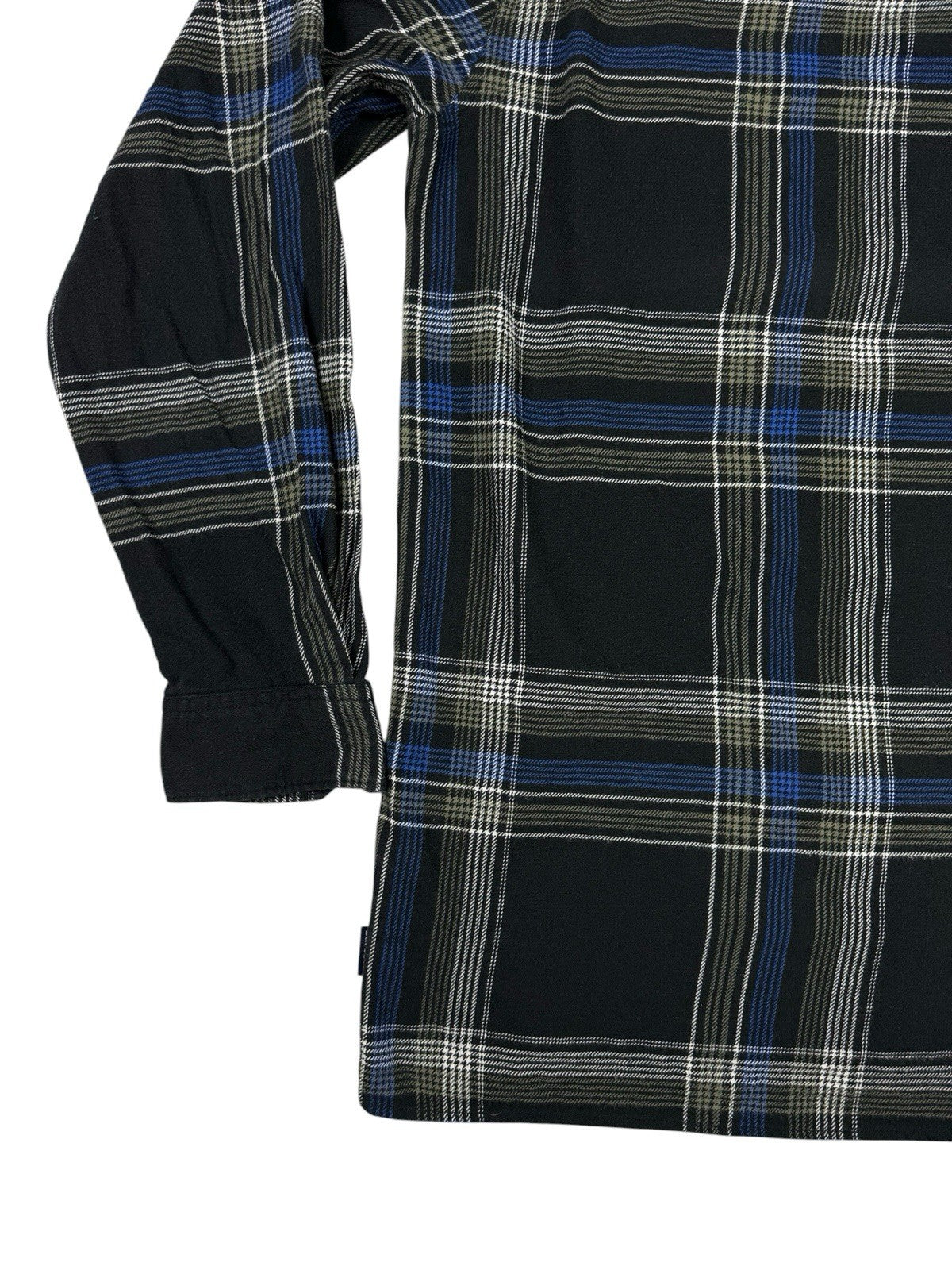 Barbour Black Plaid Check Cotton Button Up Shirt XL