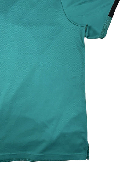 Adidas Green Topography Pattern Climacool Polyester Polo Top XL