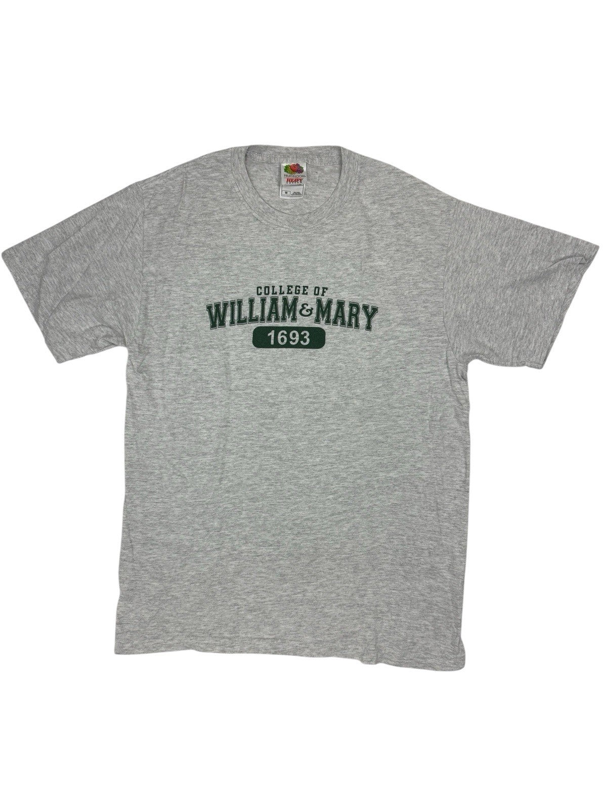 William and Mary College Retro Grey Printed American University Top Medium
