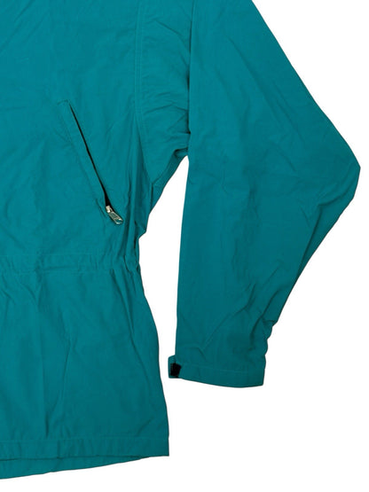 LL Bean Green Nylon Pullover Anorak Poncho Medium