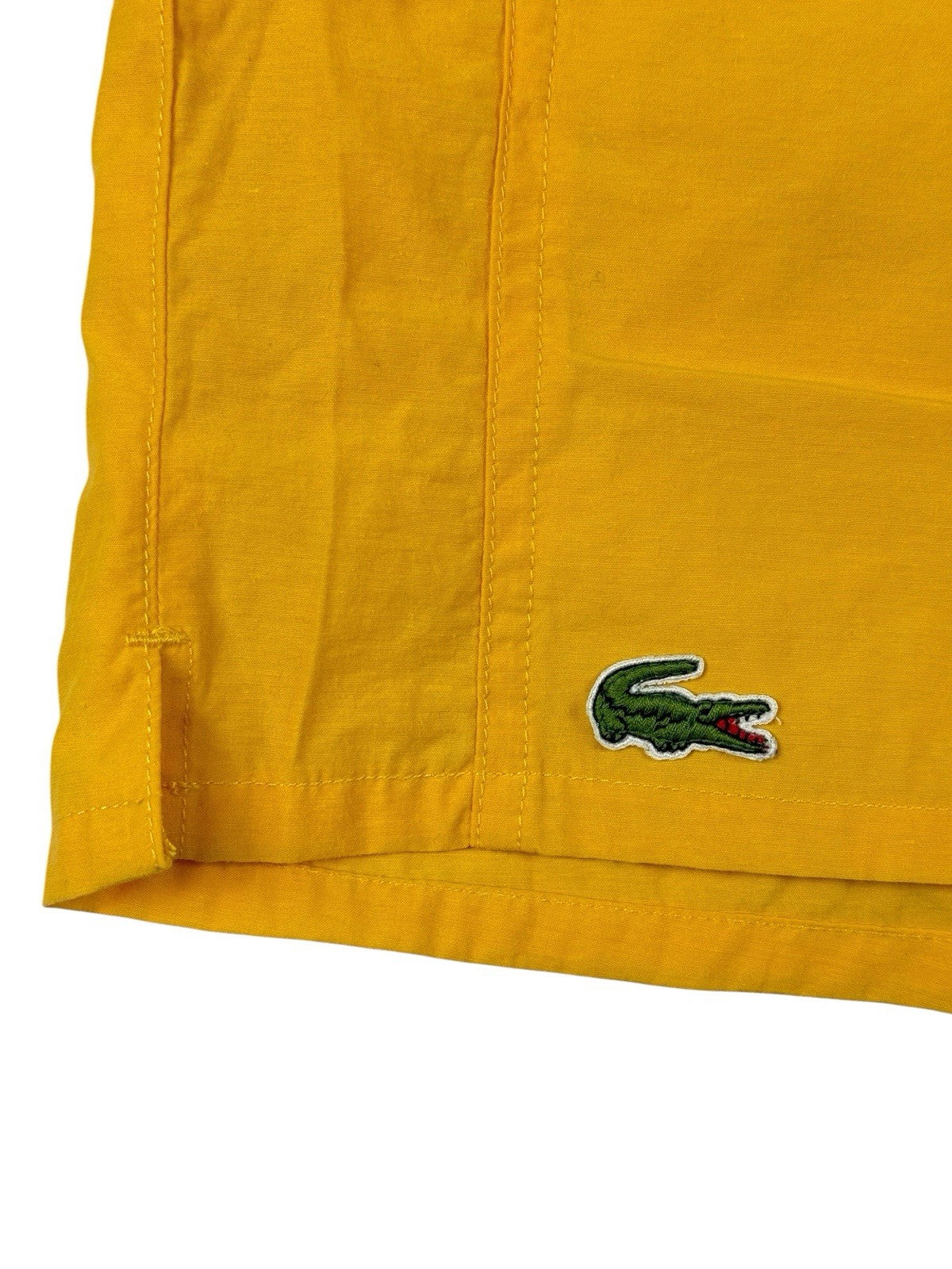 Vintage IZOD Lacoste Yellow Sport Swim Short Trunks Large