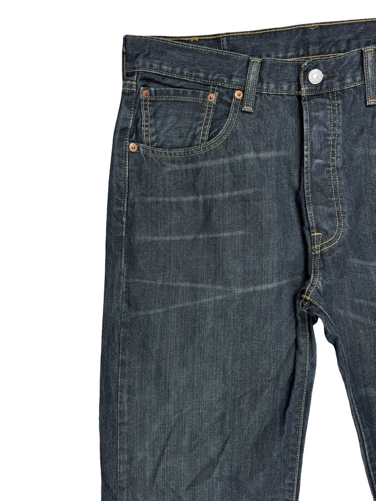Levi's 501 Dark Blue Straight Leg Denim Jeans 34W 34L