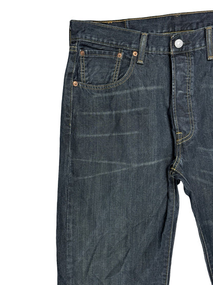 Levi's 501 Dark Blue Straight Leg Denim Jeans 34W 34L