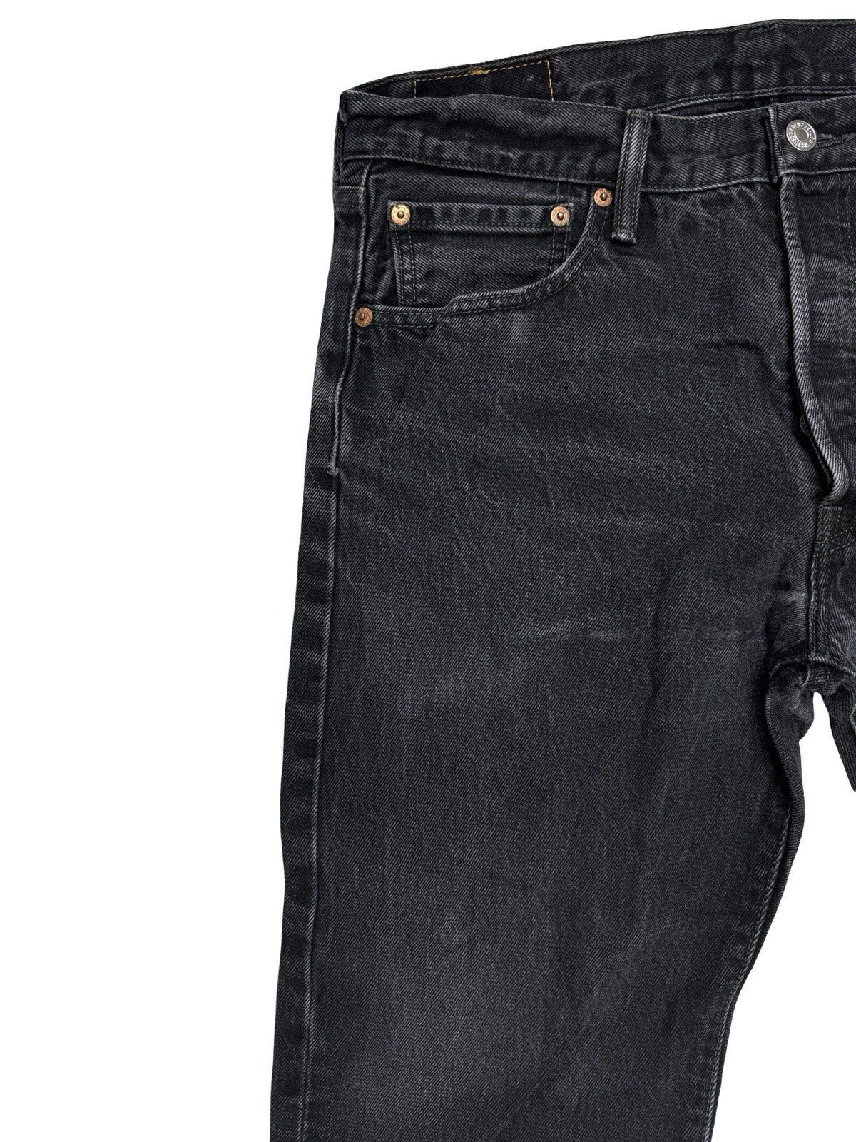 Levi's 501 Faded Black Straight Leg Denim Jeans 34W 26L