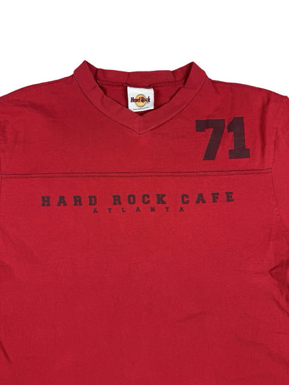 Hard Rock Cafe Red Atlanta V-Neck Top Medium