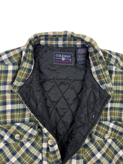 Coleman Outdoor Quilt Lined Plaid Shirt Jacket Lumberjack Grunge XL