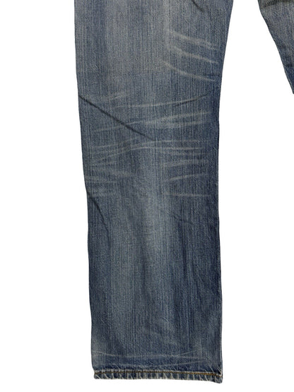 Levi's 501 Original Blue Straight Leg Button Fly Denim Jeans 36W 32L